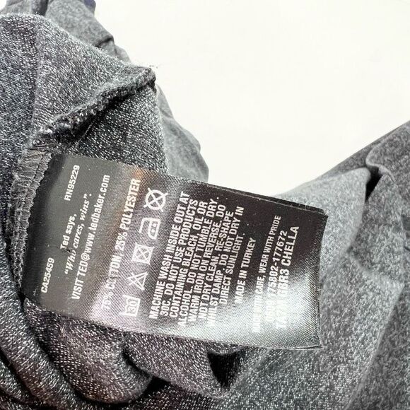 Ted Baker London Shirt Mens 2XL, Ted 6 Gray Chella Trim Fit Long Sleeve Collar - Picture 5 of 7